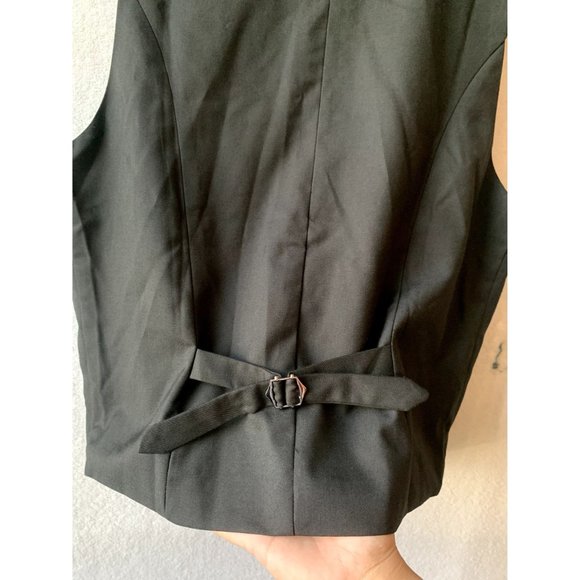 Those Days Black Vest with Satin Lining and Adjustable Cinch NEW WITH TAG Size L - Picture 5 of 8